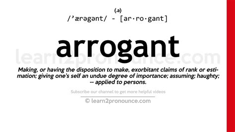 arrogant auf englisch|arrogant meaning in german.